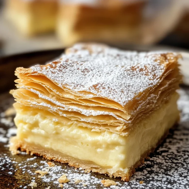Creamy Vanilla Slice with Flaky Puff Pastry