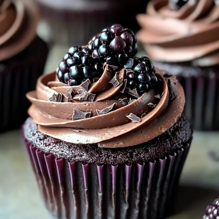 Dark Chocolate Blackberry Cupcakes: Indulge in a Decadent Dessert Delight