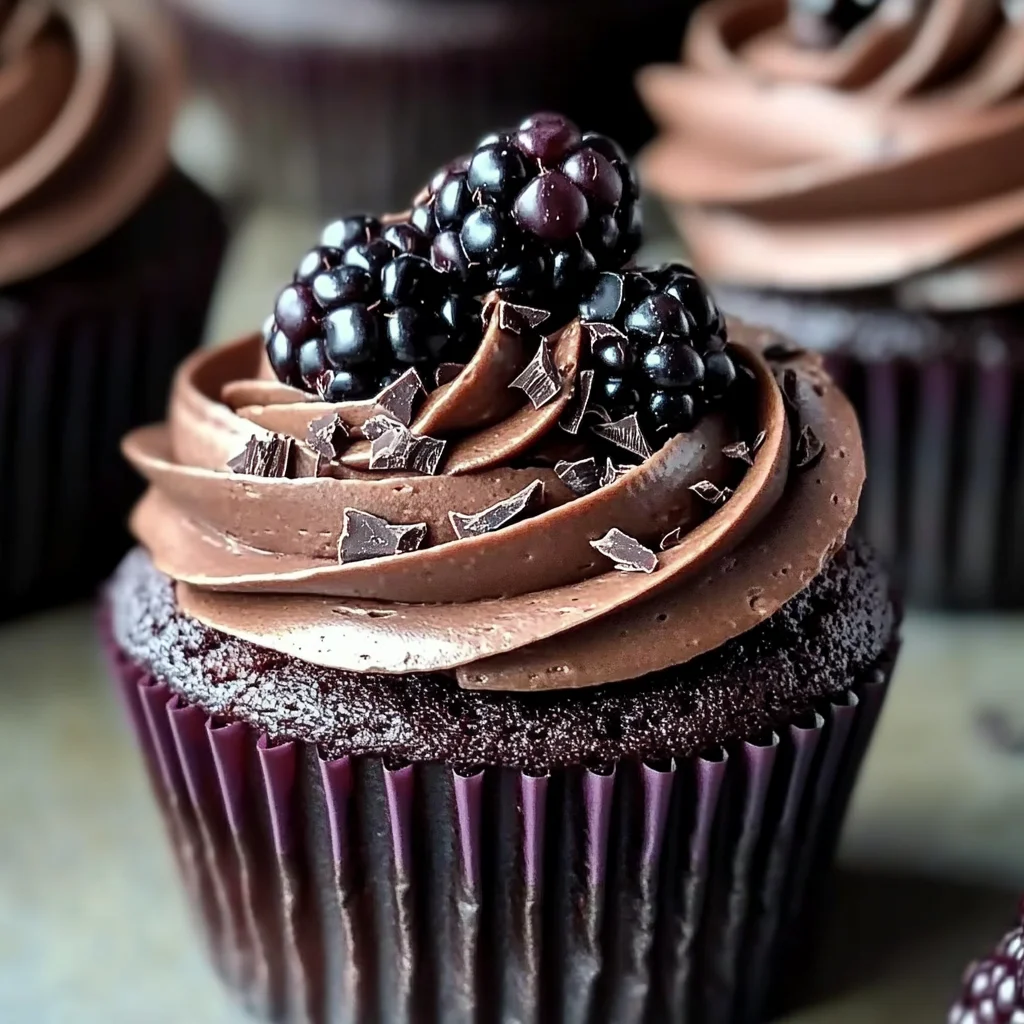 Dark Chocolate Blackberry Cupcakes: Indulge in a Decadent Dessert Delight