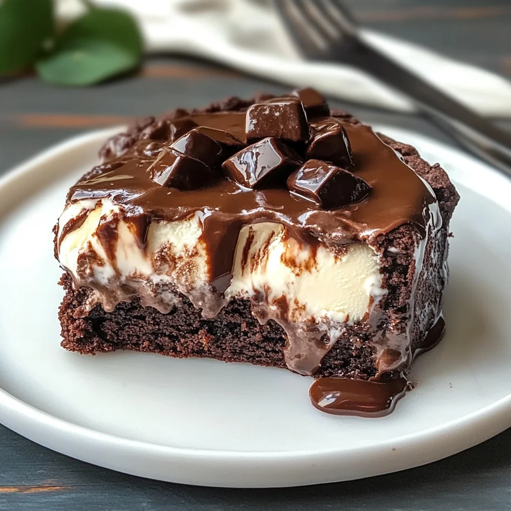 Delicious Brownie Ice Cream Cake