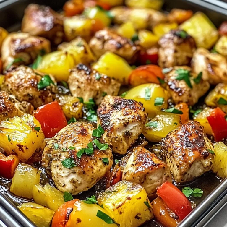 Hawaiian Chicken Sheet Pan Dinner