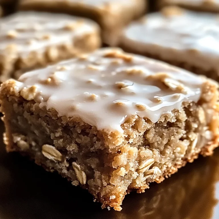 Iced Oatmeal Cookie Bar Recipe