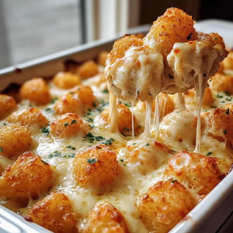 Irresistible Chicken Alfredo Tater Tot Casserole in 35 Minutes