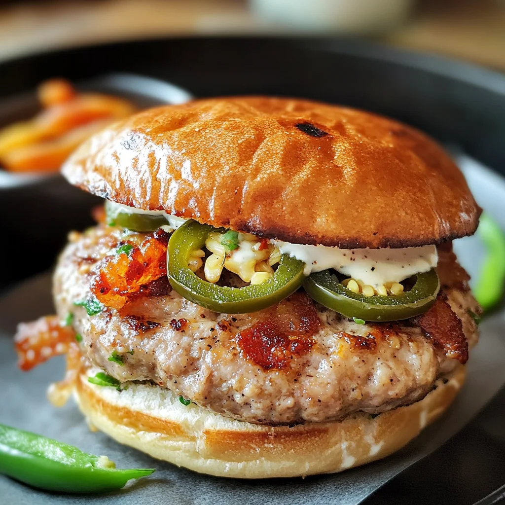 Jalapeño Popper Turkey Burgers