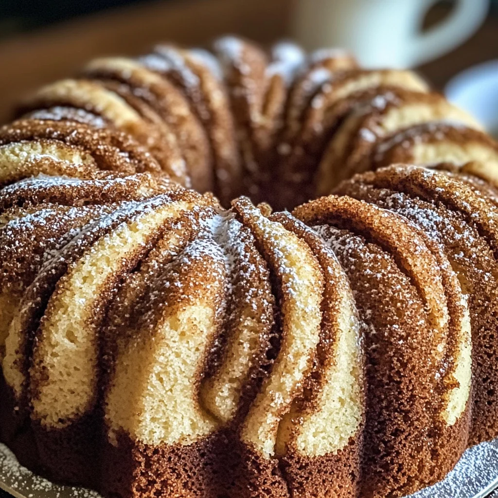 Moist Cinnamon Swirl Bundt Cake Recipe