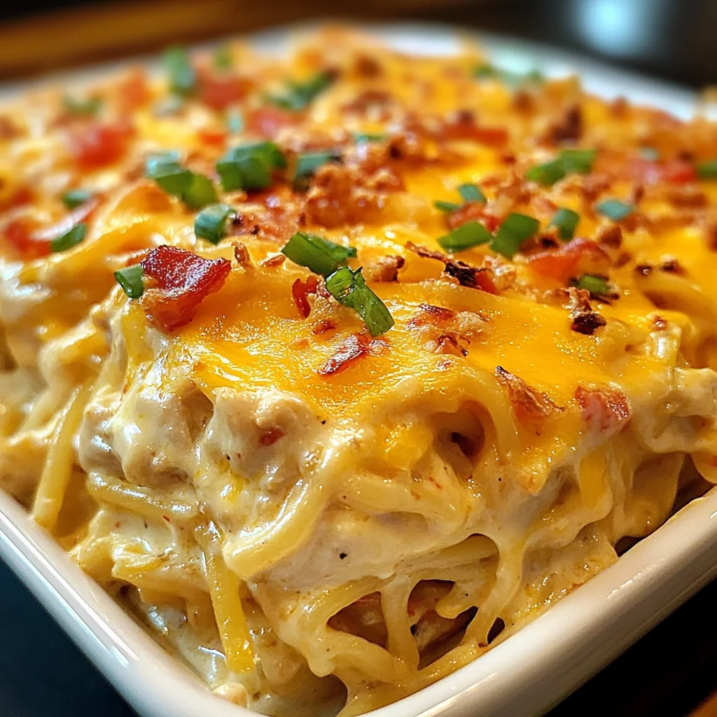 Spicy Southern Cheesy Chicken Spaghetti Casserole