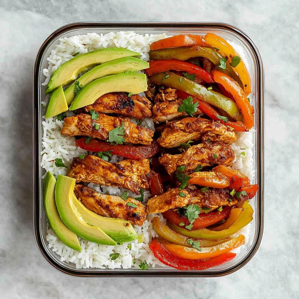 Chicken Fajita Meal Prep Bowls