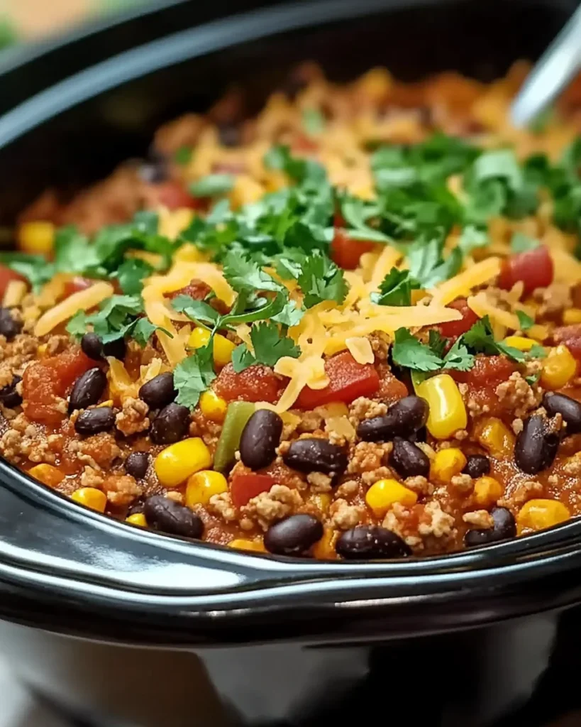 Slow Cooker Taco Casserole
