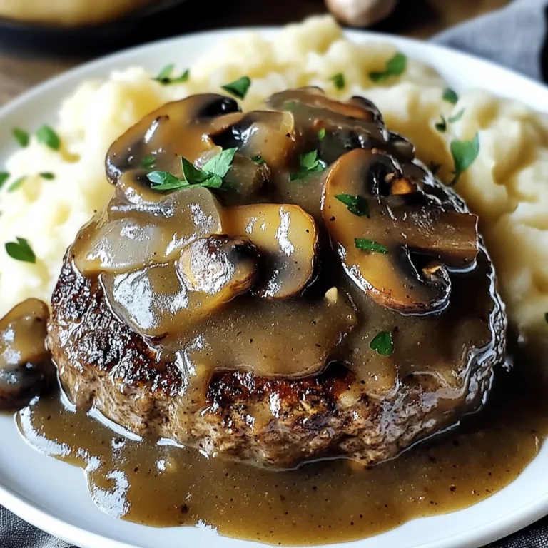 Bobby Flay Salisbury Steak with Mushroom Gravy
