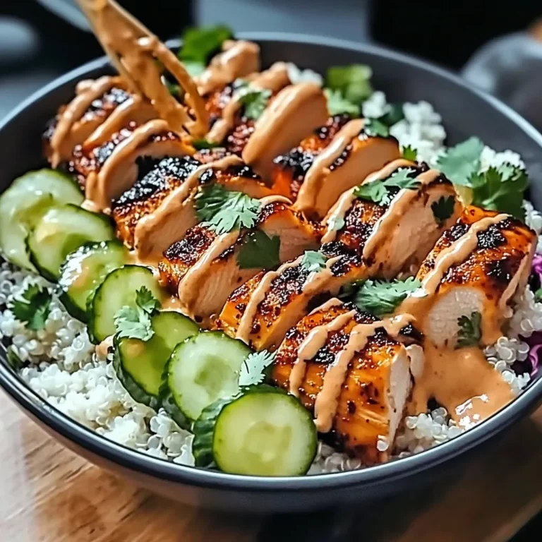 Chicken Quinoa Bowls with Coconut Lime Drizzle