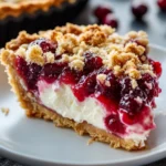 Cranberry Cream Cheese Crumb Pie