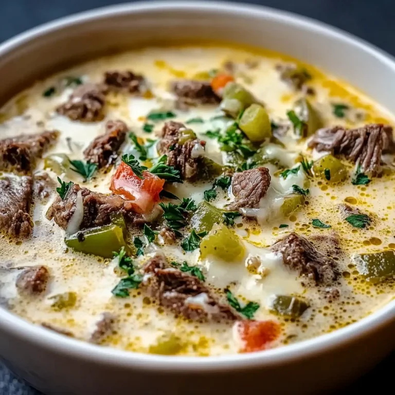 Creamy Philly Cheese Steak Soup