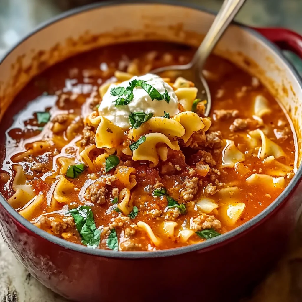 Italian Lasagna Soup - theamazingfood