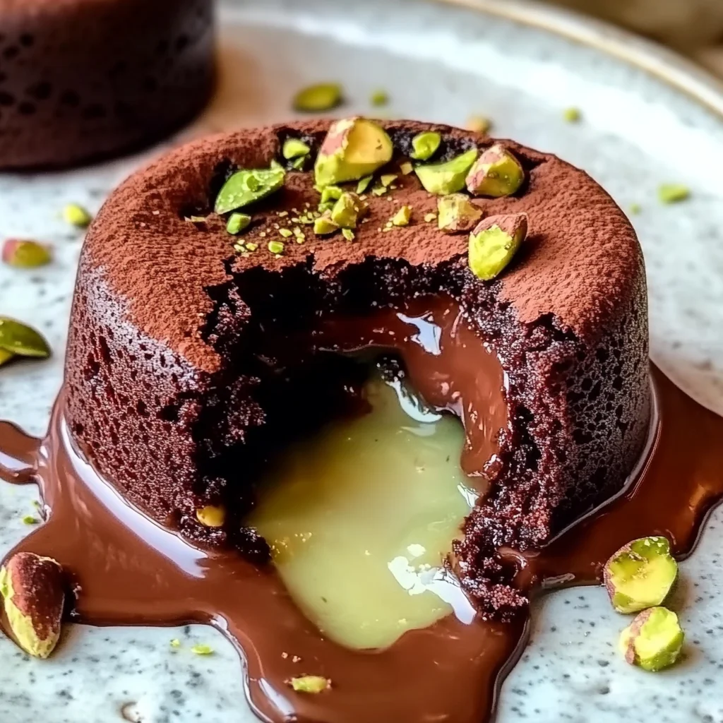 Pistachio Chocolate Lava Cakes Recipe