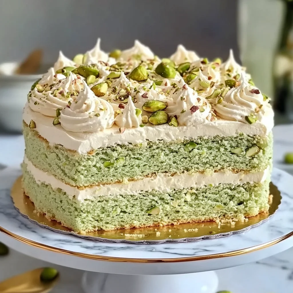 Pistachio Dacquoise Cake