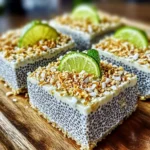 Refreshing No-Bake Chia Pudding Bars with Zesty Coconut Lime Flavor