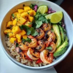 Shrimp Avocado Bowls with Mango Salsa