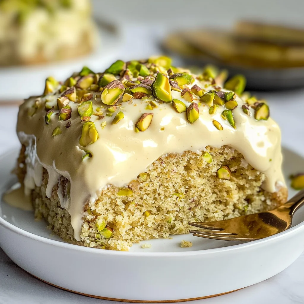 Vegan Pistachio Tres Leches (3 Milk Cake)
