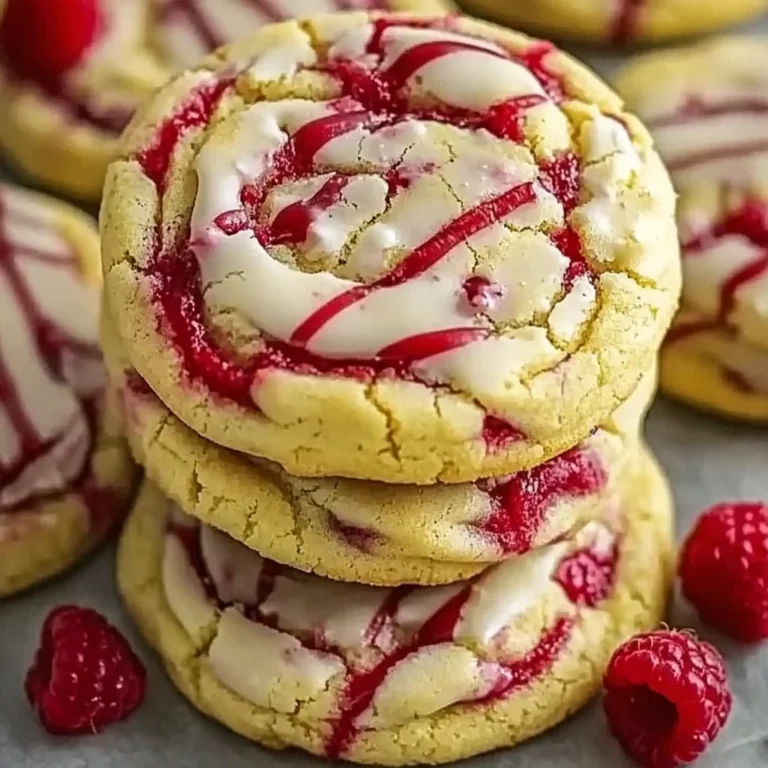 White Chocolate Lemon Raspberry Cookies - Delicious Recipe