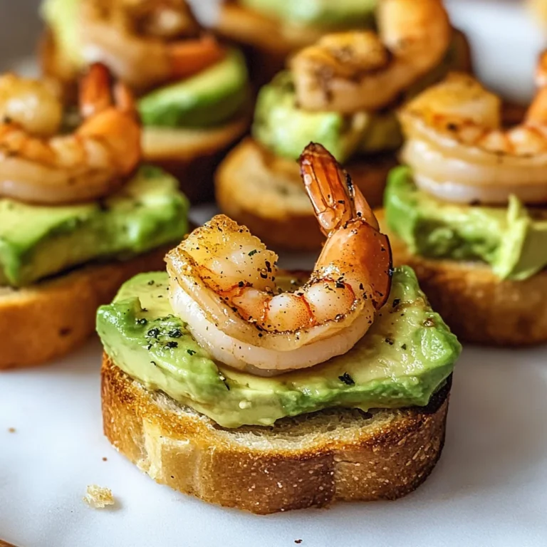 Garlic Shrimp Crostini with Avocado: A Flavorful Bite-Sized Delight