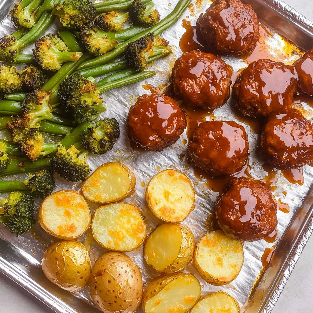 Sheet Pan Mini Meatloaf and Roasted Potatoes