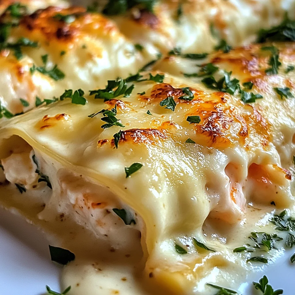 Dive into Decadence: Shrimp & Crab Alfredo Lasagna Roll-Ups You’ll Crave